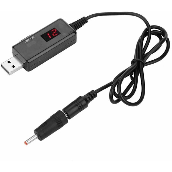 Elektronisk Step Up-omvandlare, Spänningsomvandlare med LED-display, Powerbank-kompatibel för liten fläktadapter, Skrivbordslampadapter, Solpanel