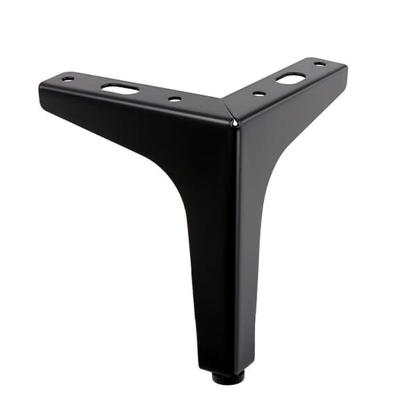 4-pack 13 cm svarta möbelben i metall - för skåp, soffa, soffbord