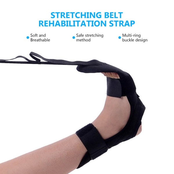 Yoga Stretching Strap Ben Stretcher Strap för ben och fot S