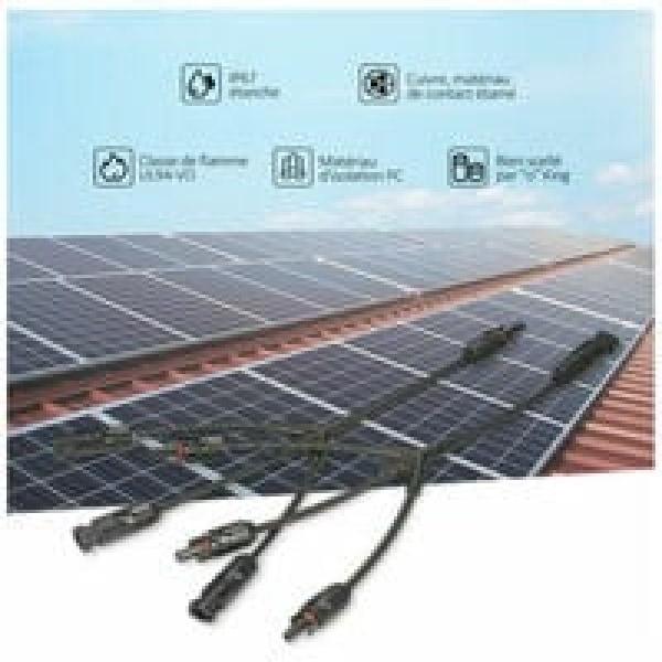 Solpanelkontakter med märkspänning för robust prestanda, Y-grenadapter för enkel installation och snabb uppsättning i olika solenergitillämpningar