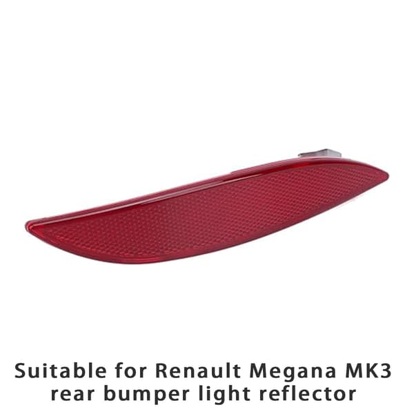 Bakre stötfångarreflektorlins för Megane MK3, Stark reflektion Hög synlighet Förbättrad säkerhet Röd biltillbehör, Hållbart ABS-material Elegant