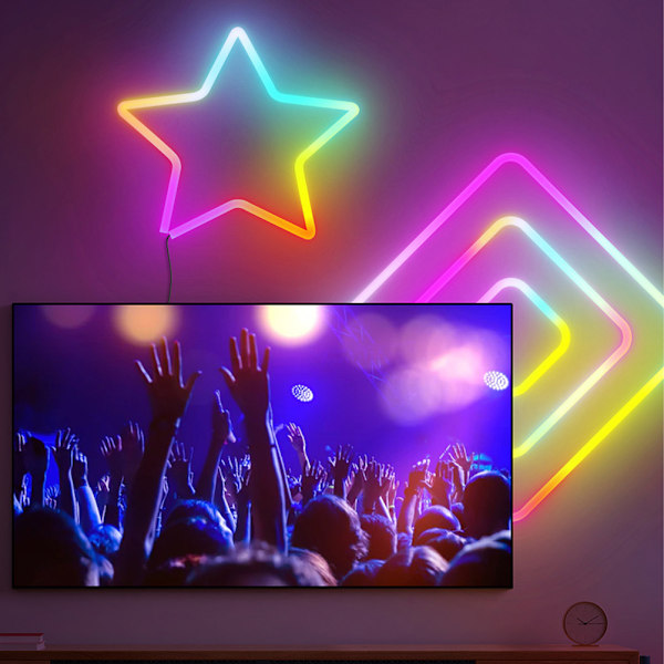 LED Neon Repljus Belysning RGB IC Repljus Belysning 16 Miljoner Färger Graffiti Wifi Bluetooth Musik LED Strip Belysning för Sovrum Vardagsrum Spel Dekor