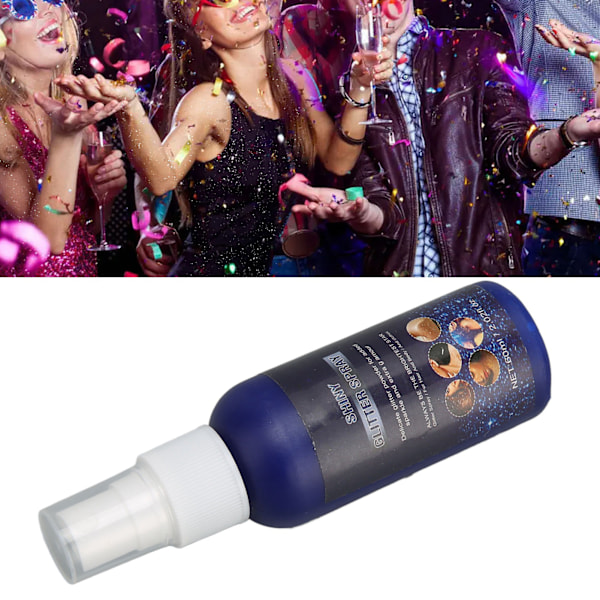 Chic Kroppsglitterspray, Långvarig Skimmermist för Oförglömliga Maskerader, Perfekt för Nattklubbsfestligheter & Scensmink, 8-7in,