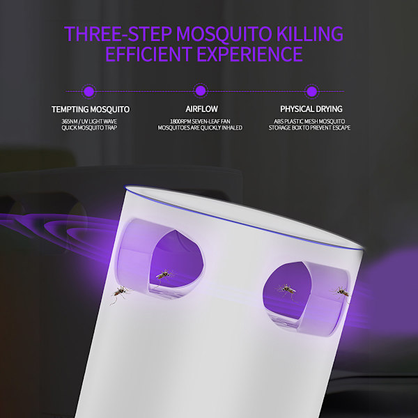 Bug Zapper, Elektrisk Mygg- och Flugzapper/Killer - Insektsattraherande Fälla Kraftfull Bug Zapper Ljus