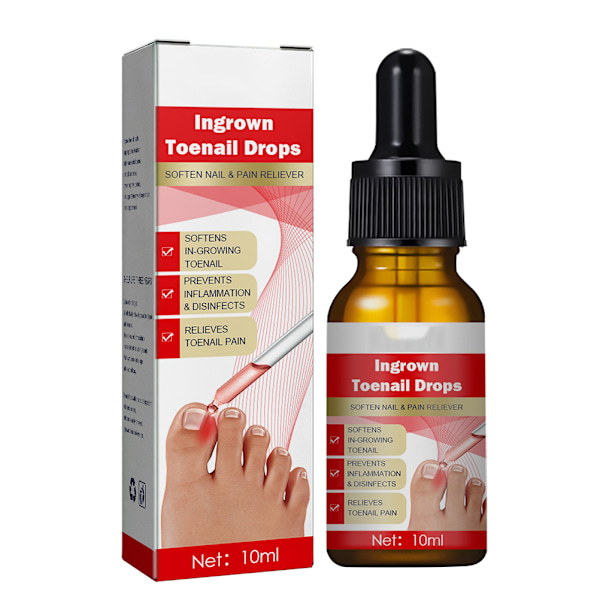Lindring för Inåtväxta Tånaglar, Utseende av Friska Tånaglar, Naturligt Inspirerad Formula, Förenklar Nagelklippning, Stödjer Hälsosam Nageltillväxt, För Män
