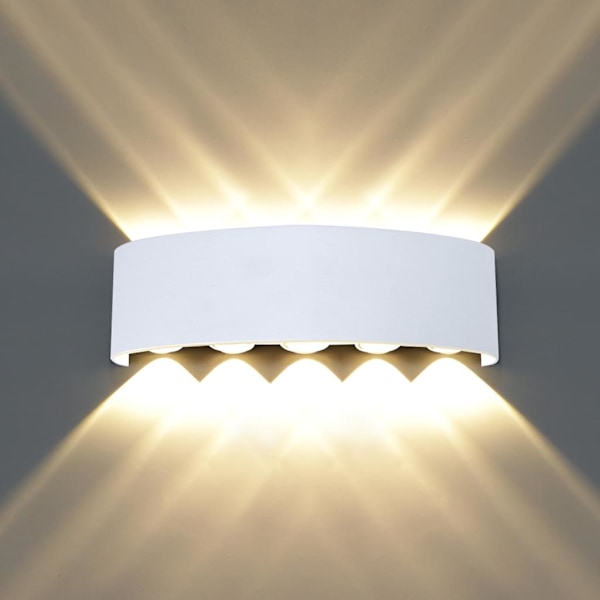 Energieffektiv Upp och Ner Vägglampa med Aluminiumlegering, Vattentät Modern Design för Inomhus- och Utomhusmiljöer, Lång Livslängd Högkvalitativa LED-chips Enkel