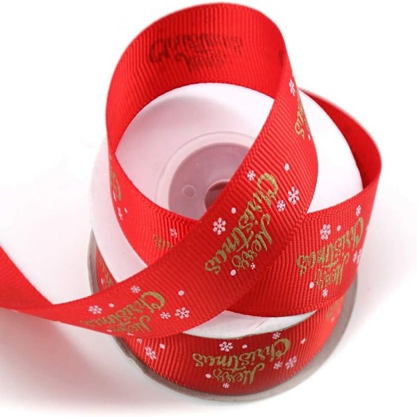 Elegant Julband, Perfekt För Pyssel Och Presentinslagning, Slät Polyester Med Festliga Snöflingemönster, Idealisk För Att Lägga Till En Touch Av Lyx