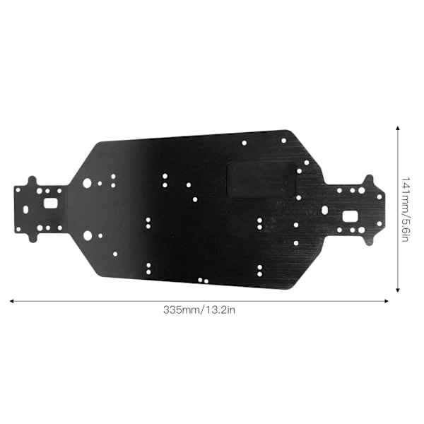 Aluminiumlegering chassi uppgradering delar passar för HSP 94107 94111 94110 94124 RC bilSvart