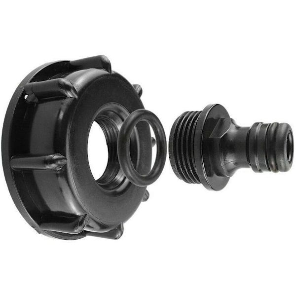 SENRISE S60X6 Plast IBC Tank Adapter Grov Trådpropp till 1/2\" Kranadapter för IBC Ton Ventil