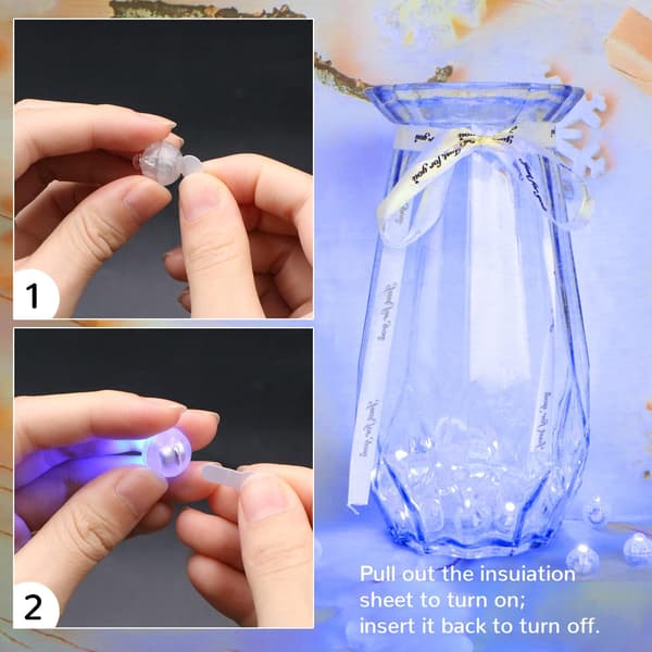 LED Mini Runde Ballonlys, 100 Stykker Mini LED Ballon, Mini