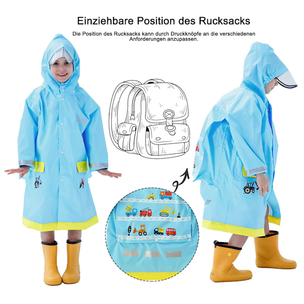 Barnregnrock Flickor Pojkar Regnponcho Regnställ Regnjacka Andningsbar Vattentät En-delad Lätt Utomhus Overall Regn Softshell Jacka