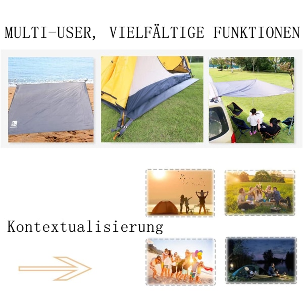 Tält presenning, mångsidig campingtält presenning, vattentät tältplatta, campingtält presenning, markismatta, olika storlekar för camping, vandring,