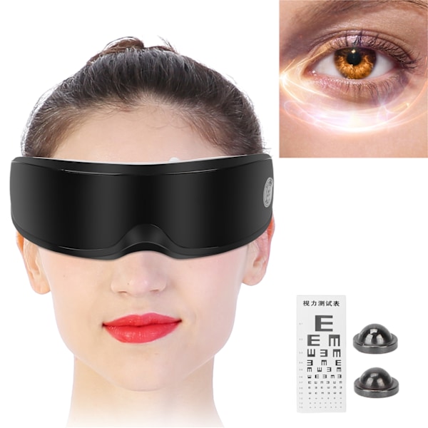 Eye Spa Companion, Ergonomisk Design Med Musik För Förbättrad Sömn, Effektiv Kylande Massage Ögonmask, Multi Air Compress Massage, Resevänlig