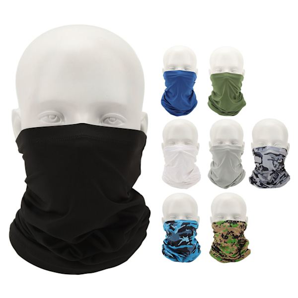 8 st Solskyddsscarf för utomhus Snabbtorkande Multifunktionell Andningsbar Solkylande Vindtät Ansiktsöverdrag Halshalsduk