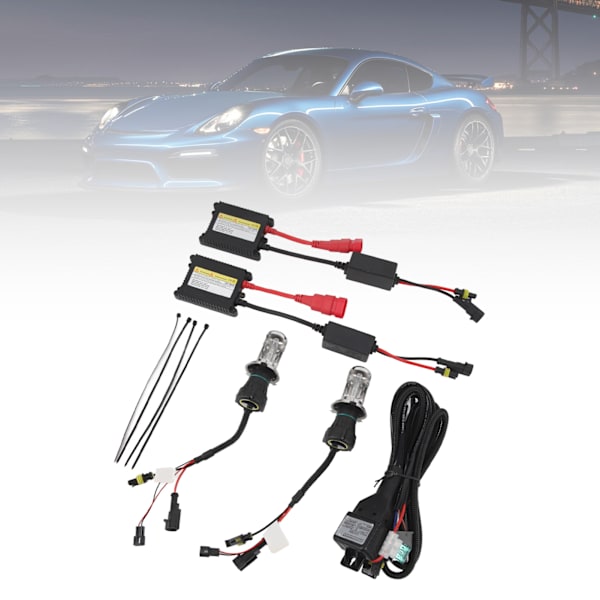 Xenonstrålkastare 5500LM H4 Xenonlampa 55W HID Xenonlampskit för alla DC12V bilar 6000K Vit