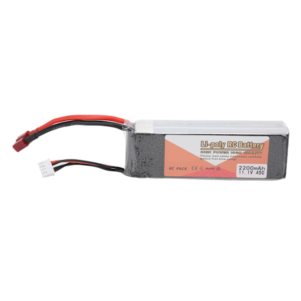 11,1V 2200mAh 3S 45C Lipo-batteripaket med T-kontakt RC-batteri för RC-bilbåtlastbilhelikopter