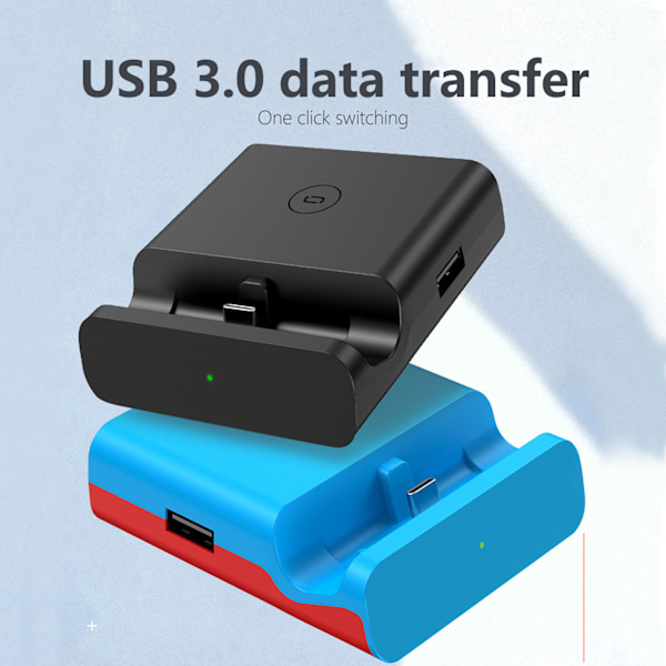 Kompakt Dockningsstation, Utökade Funktioner för Nintendo Switch med 1080P Videoutgång, Flera Portar för Enkel Anslutning, Portabel Design för