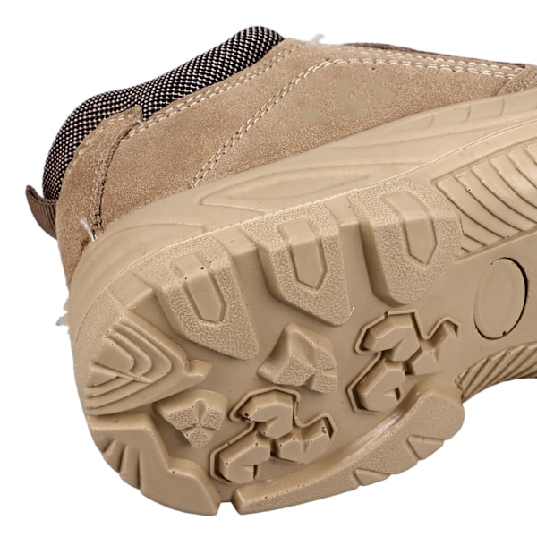 1 par stålhätta slip-on skor med solid sula mocka halkfri punkteringssäker andningsbar stålhätta arbetssko för män arbetare 42