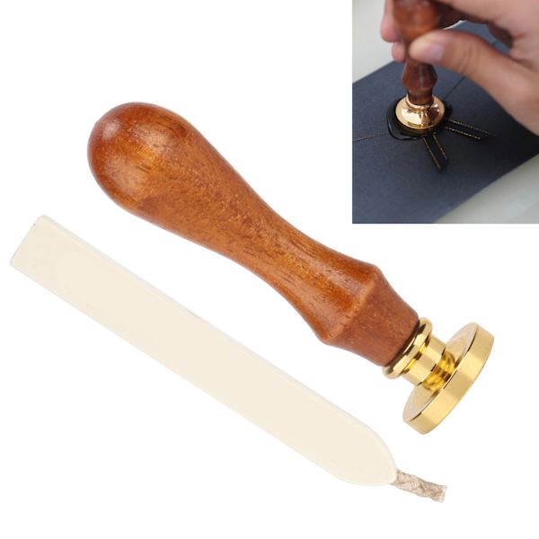 Vaxstämpelset med Klar Mönster Enkelhet DIY Klassisk Tätningsset för Kuvert Inbjudningar Bröllop Utsmyckning Vit Stort Träd