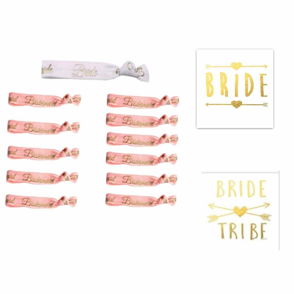 JGA Armband och Tatueringar Set, Bride Möhippa, 1 Bride och 11 Team Bride Set, För Möhippan För Kvinnor Elegant i Hög Kvalitet,