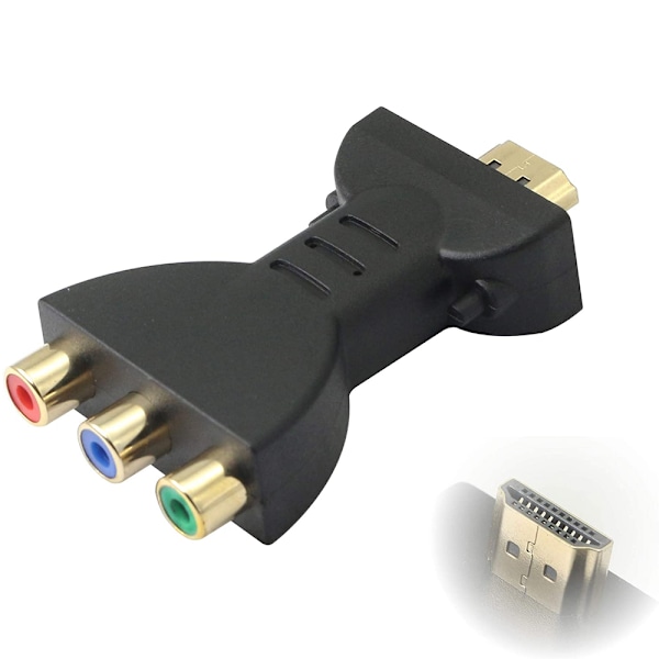 HDMI till AV-omvandlare, Full HD-videoadapter för högkvalitativ digital till analog signalomvandling, lämplig för HDTV DVD LCD-projektorer med stabil