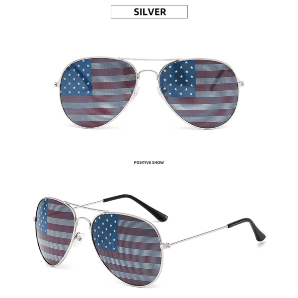 3 Pack Bulk USA America Glasses - American Flag Aviator