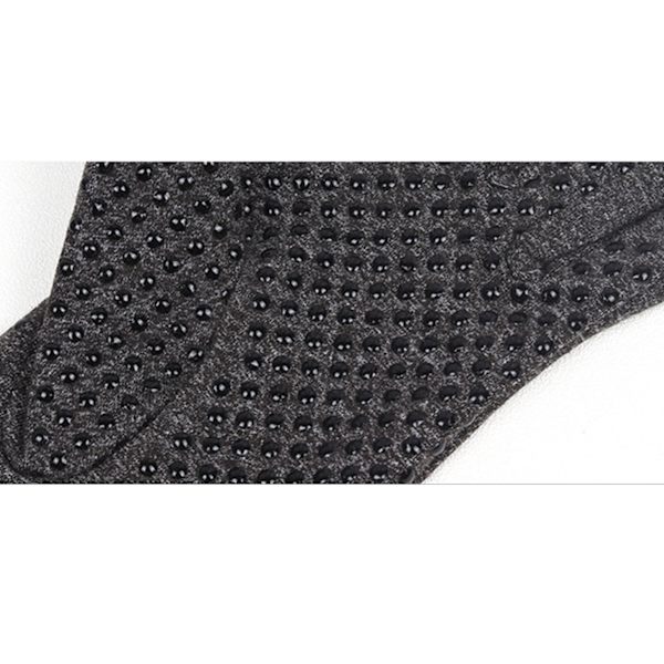 Sport Halvfingerhandskar Anti Slip Andas Bekväm Stickad Tyg Artrit Kompressionshandskar Heather Grey M