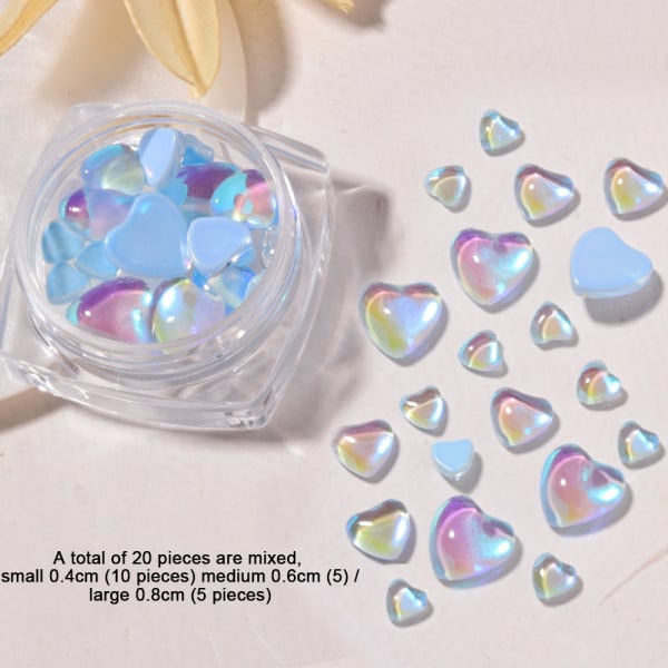 Heart Crystal Nail Art Flatbacks Strass