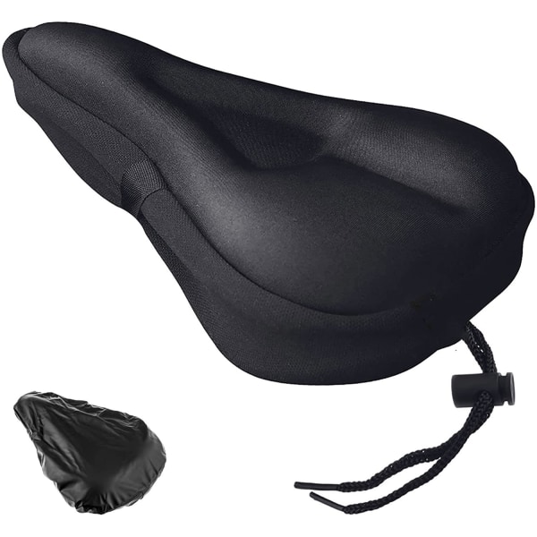 Gel Cover - Mjuk cykelkudde cover med vatten- och dammavvisande överdrag-motionscykelsätesdyna för kvinnor män Komfortkompatibel med