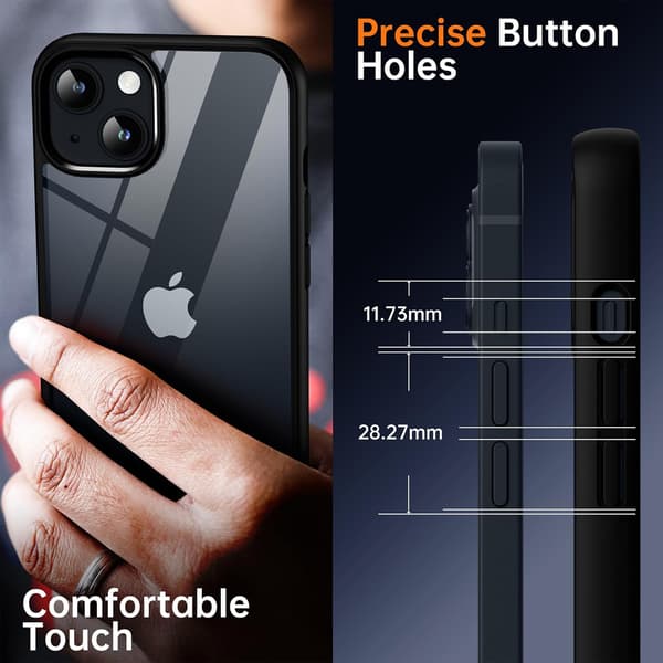 iPhone Bumper Cover - Gennemsigtig med Sort Farve til iPhone 13 Pro Max