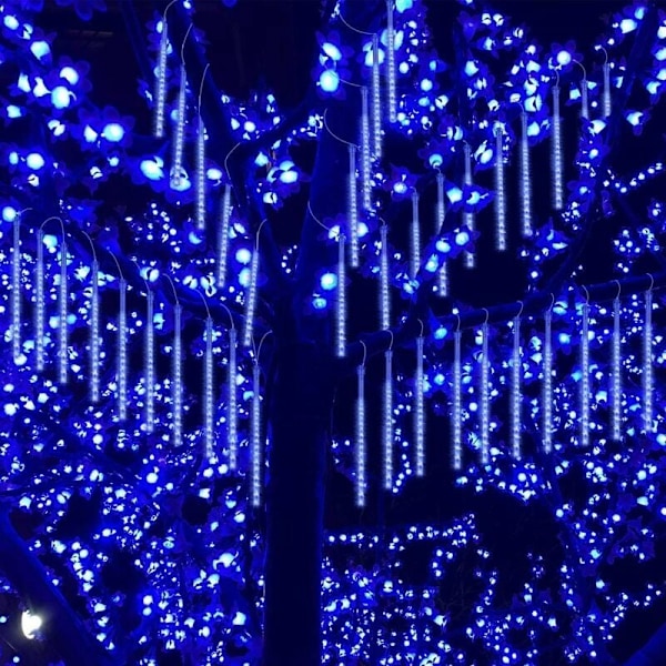Meteorregn Ljusslinga, LED Meteorregn Vattentät Utomhus Dusch Regn Ljus 30 cm 8 Rör 192 LEDs, för Bröllop Fest Jul