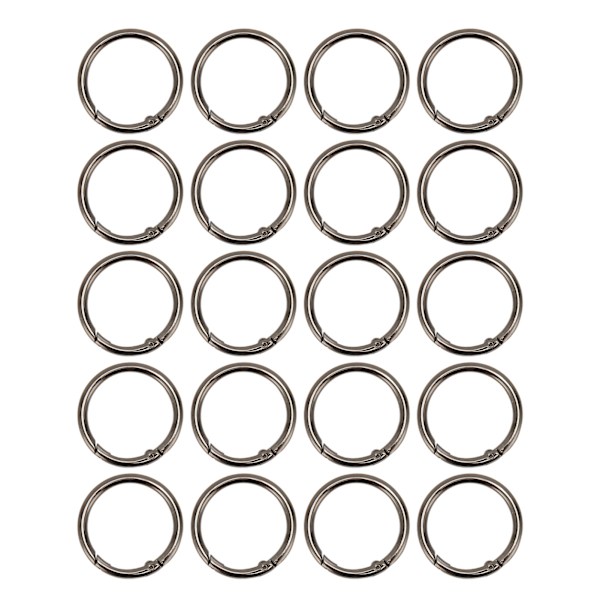 20 st fjäder O-ringar 1,54 tum diameter 0,16 tum tjock stark koppar kompakt fjäderspännen för nyckelring halsband smycken DIY silverfärg