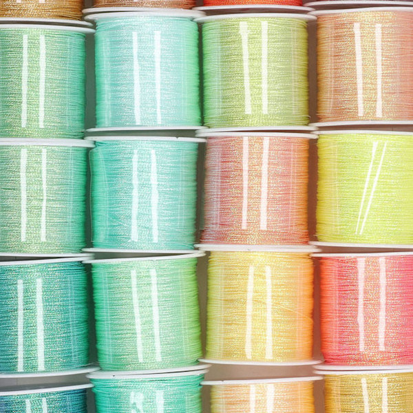 20 st 6 trådar broderitråd handvävd rep speciell symfoni grön gul polyester symaskintrådssats