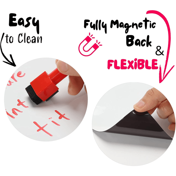 Magnetic Dry Erase Whiteboard för hem och kontor