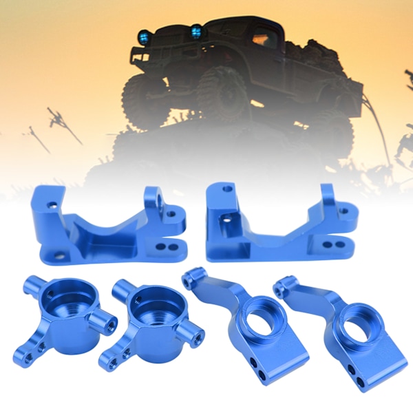 RC Aluminium Styrblock Caster Block C-Nav Stubaxelhållare för Traxxas Slash 4X4 TSM 1/10 RC Bil Blå