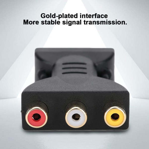 Audio-HDMI till RGB-videokonverter för RCA-komponentkonverter 1080P ljud- och videosynkroniseringsadapter