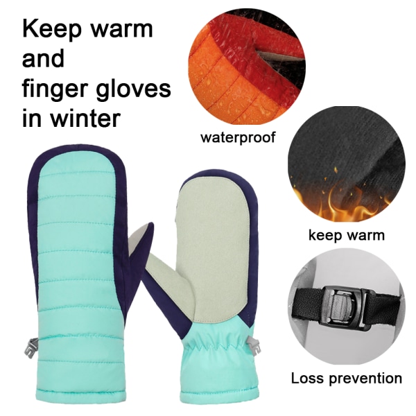 Nya barnhandskar vintervarma och fingerhandskar plus sammet