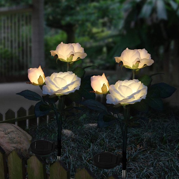Solcellsbelysning för utomhusbruk, vattentät roslampa - Champagne