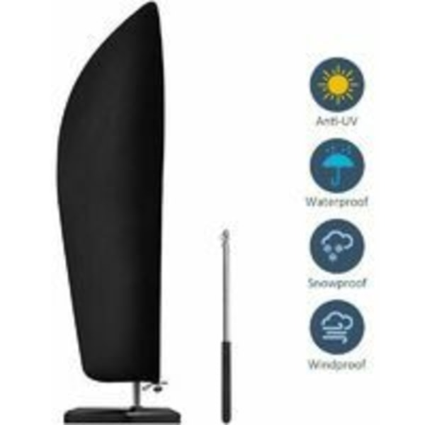 Skyddande överdrag för 2 till 4 m offset parasoll 210D Oxfordtyg Vattentät damm UV-resistent 280 x 30/81/46 cm STOL