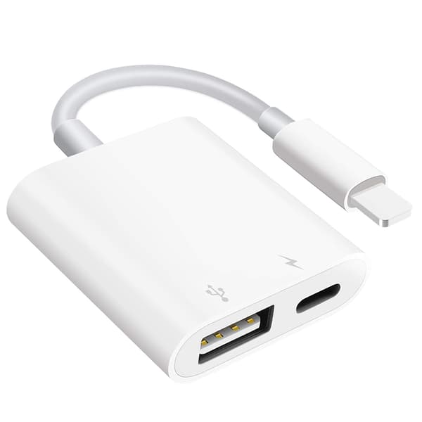 Multi-purpose Lightning till USB-kameraadapter, stöder standardformat och bred kompatibilitet för iPhone- och iPad-enheter