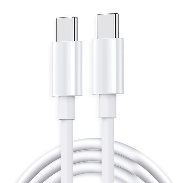 Passer for USB-C til USB-C hurtigladekabel (3 meter) Hvit