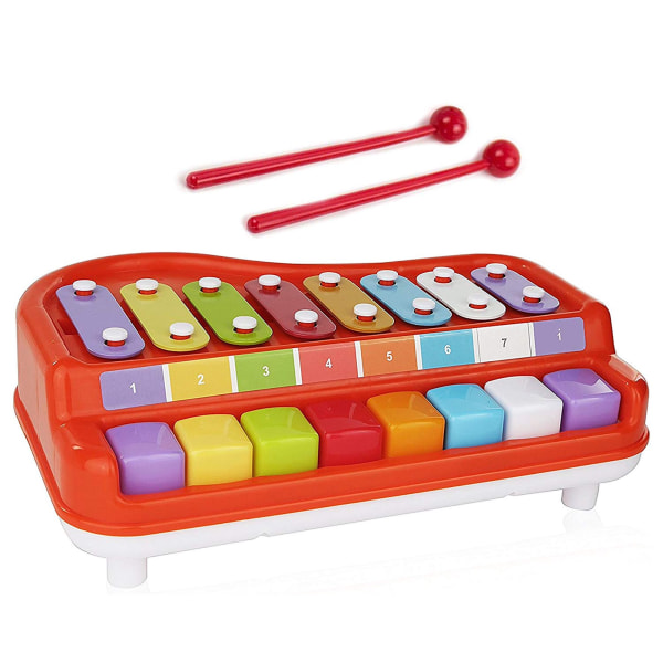 2 i 1 pianoleksak för barn Småbarn, musikinstrument Leksaksset för pojkar och flickor