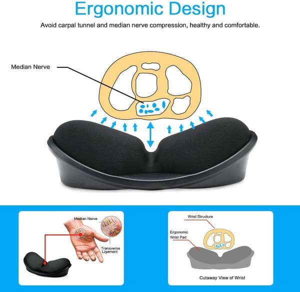Håndleddsstøtte Ergonomisk Musematte Minneskum Håndleddsstøtte for Datamaskin