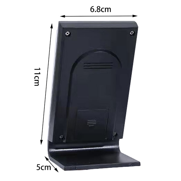 Inomhus- och utomhustermometer, termometer hygrometer barometer inomhus utomhus, digital väckarklocka med utomhussensordisplaytid datum dag månfas
