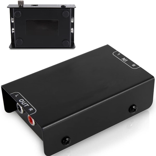Phono-skivspelarförförstärkare - Mini elektronisk ljudstereo-skivspelsförförstärkare RCA-ingång, RCA-utgång och brusreducerande drift