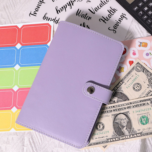 Budget Notebook Budget Notebook med folie, A6 Budget Lösblad Kuvert Kuverttyp, Budget Notebook Pengarrangör, Pengarbesparande mapp