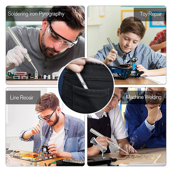 USB Lödpenna Elektrisk Uppladdningsbar Sladdlös Intelligent Bärbar Digital Display Industriell Svetsverktyg