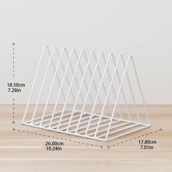 Bokhylla Tidningshållare CD Stativ Metall Triangel Enkelt järn