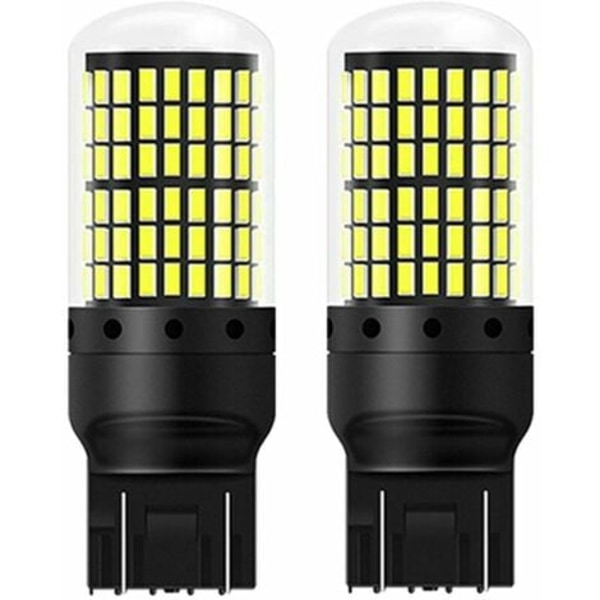 2 st T20 W21w 7443led Canbus Led Bil Glödlampor Broms Blinkersljus Vit 3