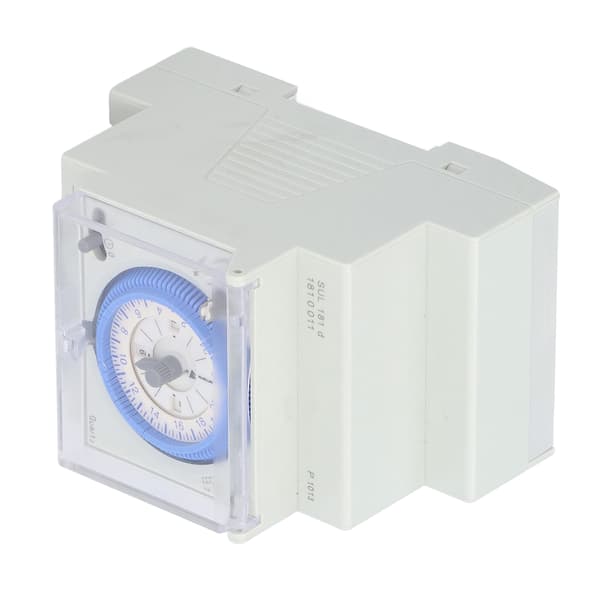 Mekanisk timer for 24-timers timerstyring, programmerbar elektrisk kraftig tidsbryter med DIN-skinne montering, minnefunksjon strømreserve for
